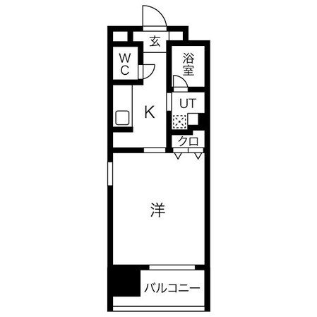 浅間町駅 徒歩5分 6階の物件間取画像